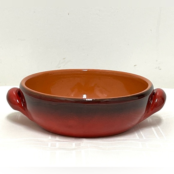 De Silva Terra Cotta Red Soup Bowl Italy - Picture 2 of 6
